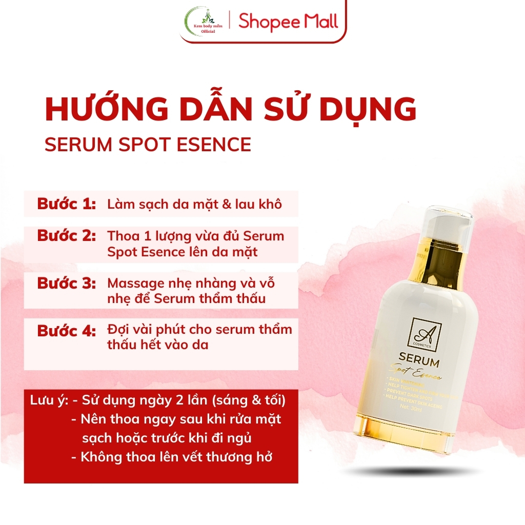 Serum Spot Esence A Cosmetics 30ml - Trắng Da, Căng Bóng, Mờ Thâm, Chống Lão Hóa, Hiệu Quả | BigBuy360 - bigbuy360.vn
