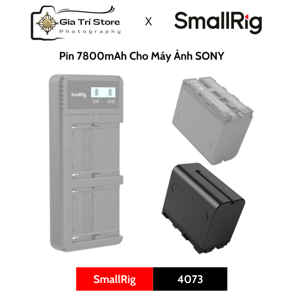 SmallRig 4073 NP-F970 - Pin 7800mAh Cho Máy Ảnh SONY - Hàng Chính Hãng