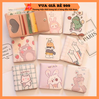 Ví nữ ngắn gập 2 mini cute cầm tay nhiều ngăn giá rẻ nhỏ gọn bỏ túi thời trang hàn quốc VN300