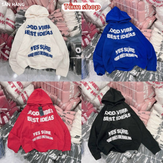  Áo Hoodie Nam Nữ GOOD VIBES Local Brand Thu Đông Hè Dài Tay nỉ bông form rộng oversize 4