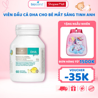 DHA cho bé Bioisland giúp phát triển trí não bộ và hệ thần kinh cho trẻ 60 viên