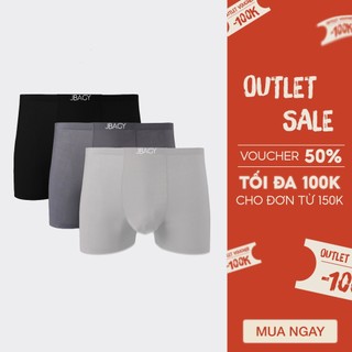 Combo 3 boxer nam, quần sịp đùi nam Thương hiệu Jbagy, màu ngẫu nhiên vải Thun Lạnh