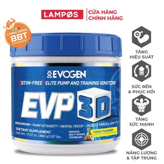 Bột Tăng Sức Mạnh Evogen EVP-3D Pre-Workout (40 Lần Dùng) Hỗ Trợ Tập Trung Tăng Sức Mạnh & Sức Bền, Không Caffeine