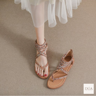 Giày sandal chiến binh boho thổ cẩm, chính hãng xianglv, n22, đế cao 2 phân quai kẹp, sandal nữ
