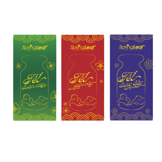 Set 06 bao lì xì springleaf tết 2024 03 màu đẹp, dày dặn