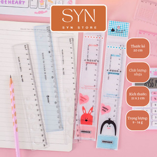 Thước kẻ học sinh trong suốt 20cm - văn phòng phẩm - thước kẻ nhựa - đồ dùng học tập