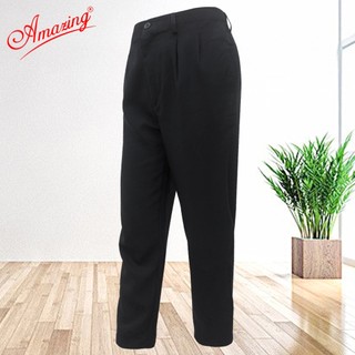Quần dài lưng chun học sinh Amazing, phong cách Baggy, Unisex, dây kéo trước, có 2 ly mỗi bên, size từ 20-85kg