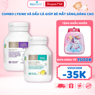Combo viên uống bổ sung DHA và Lysine Step Up giúp bé phát triển toàn diện trí não, cao lớn, khỏe mạnh