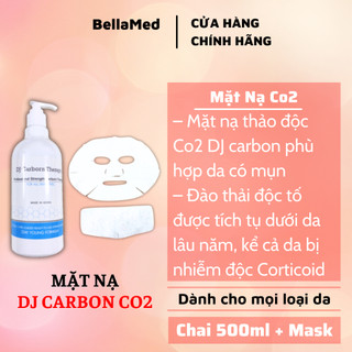 Mặt nạ thải độc Co2 DJ carbon 500ml và 25 mặt nạ giấy chính hãng hàn quốc
