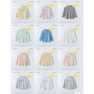 Áo cổ lọ giữ nhiệt trẻ em cotton Chaang