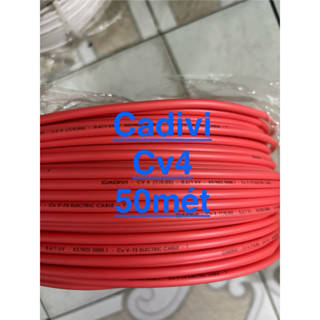 Cadivi - giá 50 mét dây điện Cadivi CV4.0 đơn 7 sợi đồng bên trong