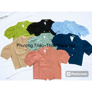 Áo vest crtop tay bồng