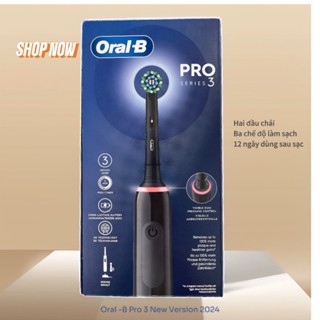 (MẪU MỚI) Bàn Chải Đánh Răng Điện Oral B Bàn Chải Điện SERIES 3 Có  2 Đầu Chải  Bảo Vệ Nướu Có Sạc  [Hàng Đức Sx 2024]
