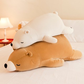 Gấu Bông Gấu Bắc Cực Nằm Siêu Mềm Mịn Mẫu Mới (35cm--->70cm) Gối Ôm Gấu Bắc Cực Nằm Dễ Thương Cao Cấp, Vải Miniso Êm Ái