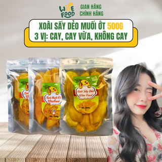 Xoài sấy dẻo muối ớt wise food 500g 3 vị