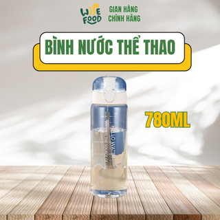 Bình đựng nước nhựa thể thao 750ml màu ngẫu nhiên
