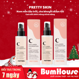 Kem Nền Pretty Skin Collagen Foundation, Kem Nền Collagen, Kem Nền Lâu Trôi 100ml
