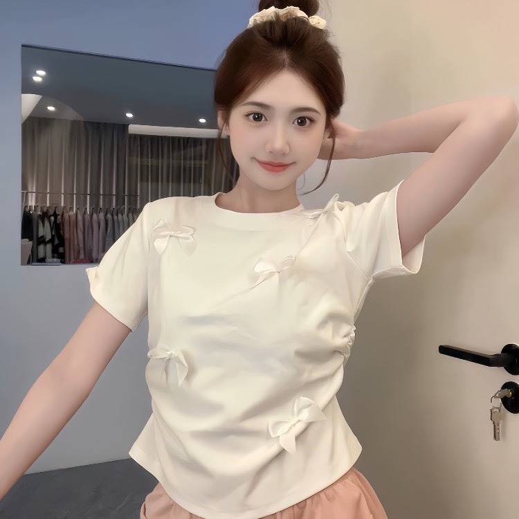 Áo Thun Babytee Gắn 5 Nơ Chất Cotton Tăm Dày Dặn Mềm Mại Co Giãn Vải Mặc Mát MA944 | BigBuy360 - bigbuy360.vn