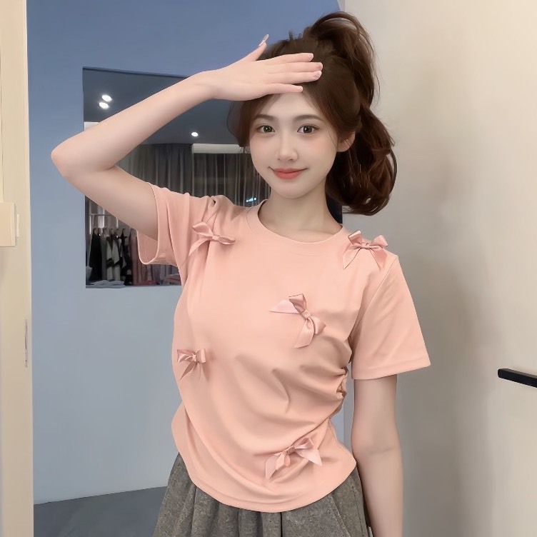 Áo Thun Babytee Gắn 5 Nơ Chất Cotton Tăm Dày Dặn Mềm Mại Co Giãn Vải Mặc Mát MA944 | BigBuy360 - bigbuy360.vn