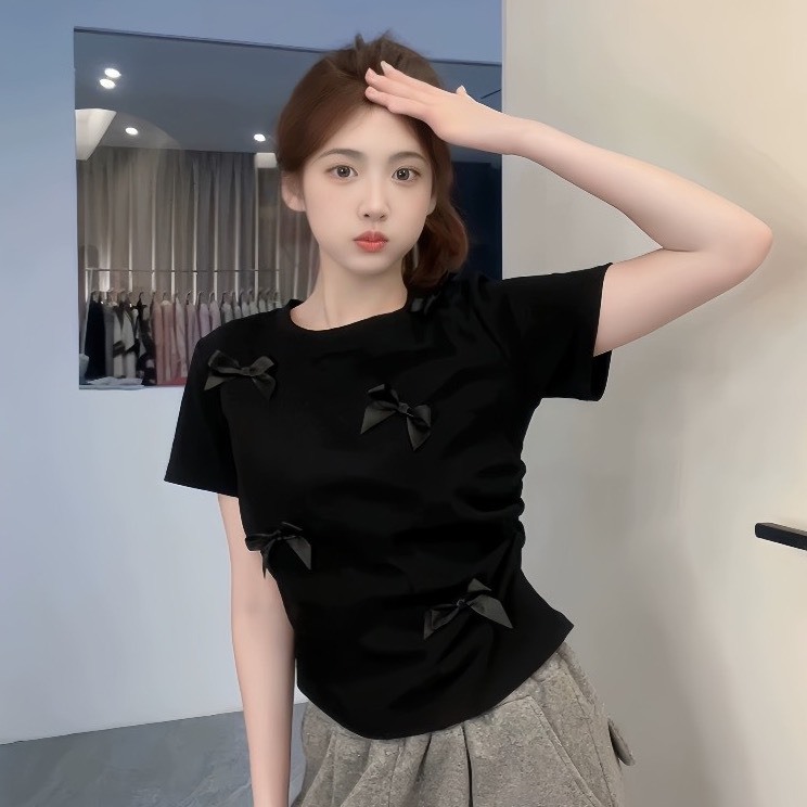 Áo Thun Babytee Gắn 5 Nơ Chất Cotton Tăm Dày Dặn Mềm Mại Co Giãn Vải Mặc Mát MA944 | BigBuy360 - bigbuy360.vn