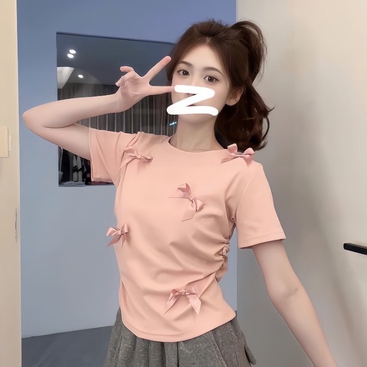 Áo Thun Babytee Gắn 5 Nơ Chất Cotton Tăm Dày Dặn Mềm Mại Co Giãn Vải Mặc Mát MA944 | BigBuy360 - bigbuy360.vn