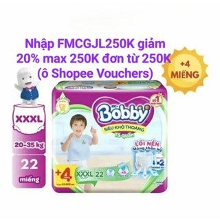 Tã quần Bobby XXXL22, XXXL29 tặng 6 mới