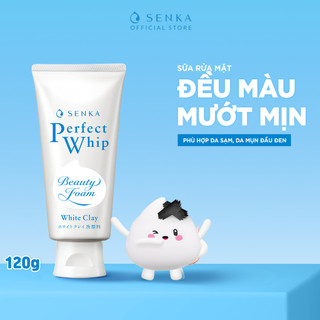 SỮA RỬA MẶT ĐỀU MÀU MƯỚT MỊN SENKA PERFECT WHIP WHITE CLAY 120G