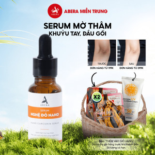 Serum mờ thâm đầu gối và khuỷu tay Nghệ đỏ Nano ABERA 15ml -  Tẩy thâm đầu gối khuỷu tay cấp ẩm dưỡng da trắng
