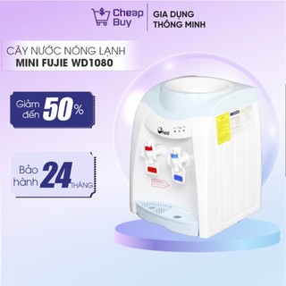 Cây nước nóng lạnh mini để bàn Nhập Khẩu FUJIE WD1080E, máy nước uống nóng lạnh mini tự động ngắt tiết kiệm điện an toàn
