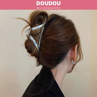 Kẹp tóc kim loại Doudou Kẹp càng cua cỡ lớn phong cách Hàn Quốc Cặp tóc kim loại thời trang ZJ104