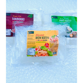 Combo 3 Bún Keto ZANKII + 3 Cơm Keto ZANKII Không Carb Ăn Kiêng(làm từ bột glucomanan trong củ nưa) 200g
