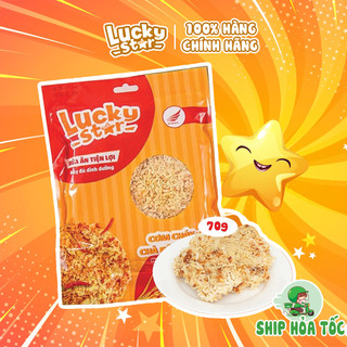 Cơm cháy chà bông vị cay Lucky Star gói 70g siêu ngon, đồ ăn vặt dinh dưỡng Việt Nam đảm bảo ATTP