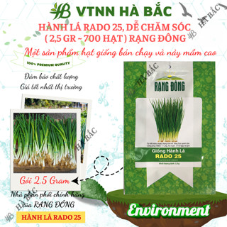  Hạt Giống Hành Lá RADO 25  Gói 2,5g~700 Hạt  Rạng Đông Cây Phát Triển Mạnh Trồng Quanh Năm Dễ Chăm Sóc 
