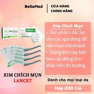 Kim chích mụn loại 1 hộp 200 chiếc lancets chính hãng