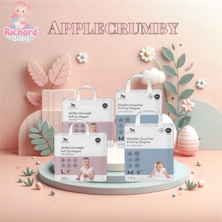 [Tặng Khăn Ướt  khi mua từ 2B] Bỉm Quần APPLECRUMBY cao cấp Malaysia dòng Night (đêm) và Slim (ngày) thấm hút tốt cho bé