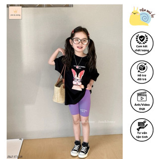 Set bộ áo phông cá tính, dễ thương phối quần legging. Áo chất cotton quần chất cotton borip xịn sò co giãn thấm hút tốt