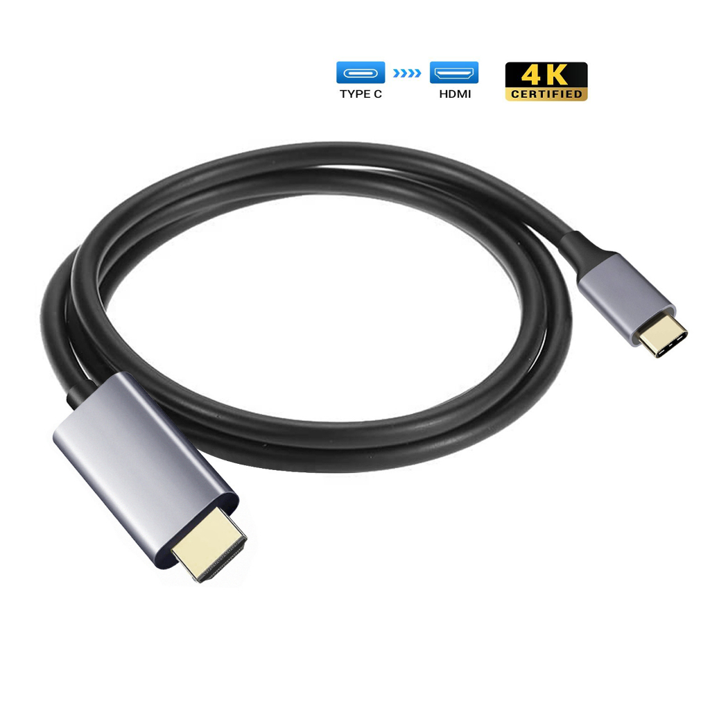 Cáp chuyển Type-C sang HDMI, Type-c to HDMI dài 1.8m – Hỗ trợ 4K, dùng cho điện thoại, laptop, Mac