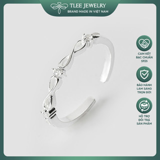 Nhẫn bạc nữ TLEE sapira đính đá sang trọng TLEE JEWELRY A0261