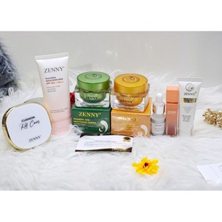 bộ kem zenny  đầy đủ ngày ,đêm , chống nắng , phấn nước,  tặng serum , sữa rửa mặt, son (sỉ ib)
