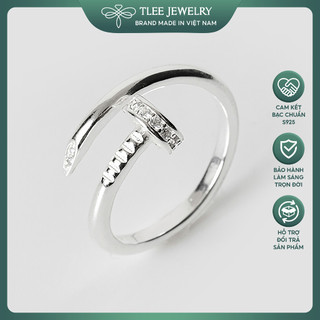  Nhẫn bạc TLEE hình chiếc đinh đính đá cá tính TLEE JEWELRY A0250 