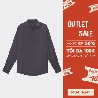 Áo sơ mi nam form rộng VIGO cổ V cách điệu mới chất liệu lụa Hàn thương hiệu JBAGY - JS03
