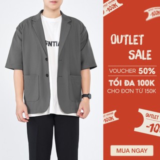 Áo blazer tay lỡ JBAGY vải vintex 1 lớp thoáng mát thanh lịch đa dạng phối màu - JK0102
