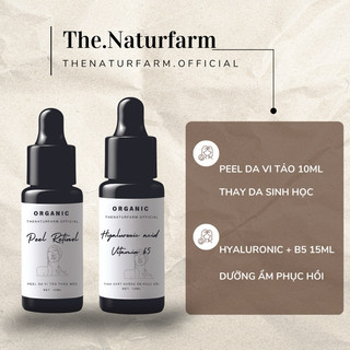 Combo Peel da vi tảo retinol 10ML + Serum dưỡng ẩm phục hồi Hyaluronic Acid Vitamin B5 15ML