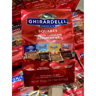 Kẹo Socola Cao Cấp Thanh Vuông Ghirardelli Chocolate Squares Premium Chocolate Assortment 674g