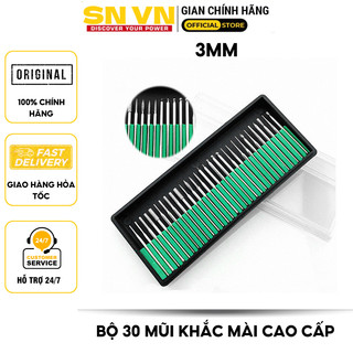 Bộ 30 mũi khắc mài hợp kim mini phủ kim cương chất lượng cao