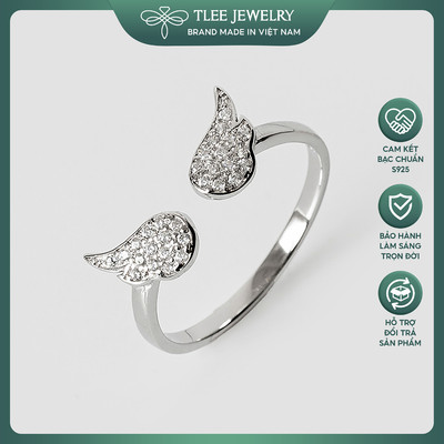 Nhẫn bạc nữ TLEE thiên thần đính đá cao cấp TLEE JEWELRY A0227