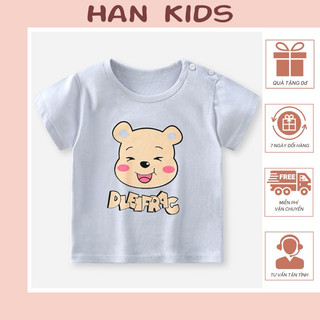 Quần áo trẻ em, Áo phông cotton bé trai bé gái in hình hoạ tiết