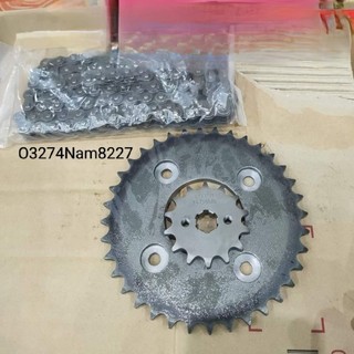 Bộ nhông sên dĩa, xích xe WAVE A, RS, S100, RSX zin Honda