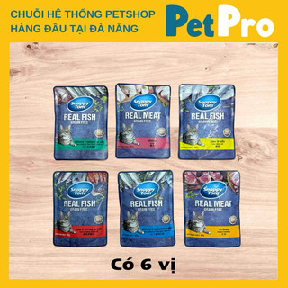 [SIÊU RẺ] Pate Snappy Tom Gói 85g Real Fish, Real Meat - Pate cho mèo từ Snappy Tom cá thật, thịt thật