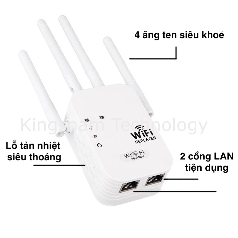 Kích sóng Wifi 4 râu tốc độ cao 300Mbs. Mở rộng vùng phủ sóng, cải thiện tốc độ mạng Wifi, Có cả phát Wifi từ dây Lan | BigBuy360 - bigbuy360.vn